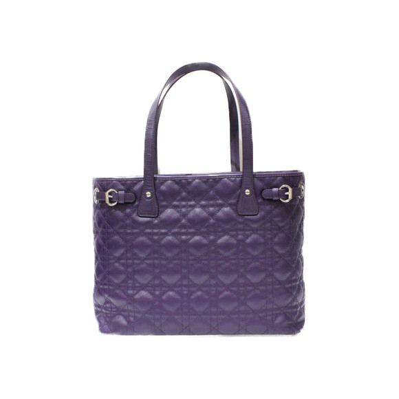 Dior Purple Tote Panarea  Christian Cannage - Picture 1 of 15